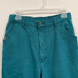 Vintage 90s Y2K Hi-Rise Blaze Teal Western Jeans